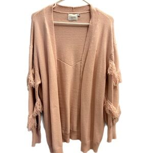Lush Blush Fringed Cardigan